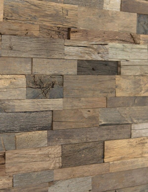 Holz Wandverkleidung - Spaltholz Altholz Eiche