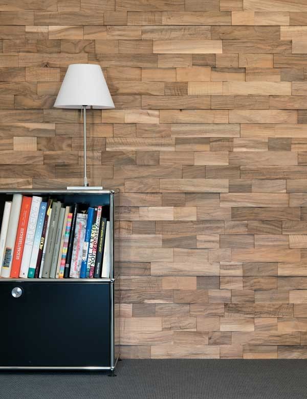 Wandverkleidung Holz - Spaltholz Nussbaum