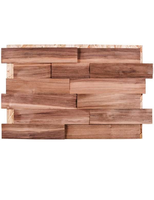 Wandverkleidung Holz - Spaltholz Nussbaum